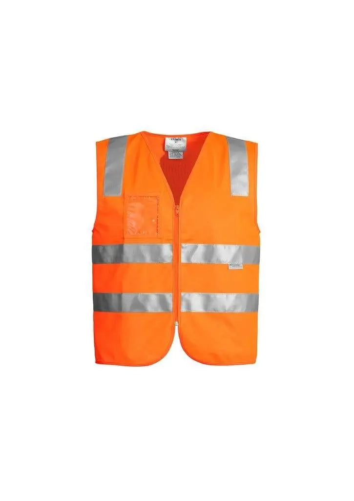SYZMIK Unisex Hi Vis Zip Vest ZV998 Work Wear Syzmik Orange XS